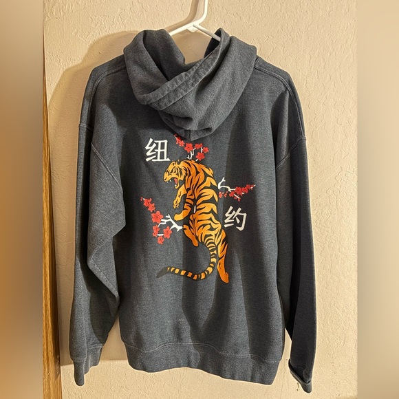 Asian-Inspired Tiger Pullover Hoodie - Picture 2 of 3